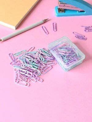 COS-038 Caja de Clips en Colores Pastel