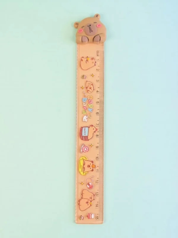Regla de 15 cm con Diseño en Goma Capybara