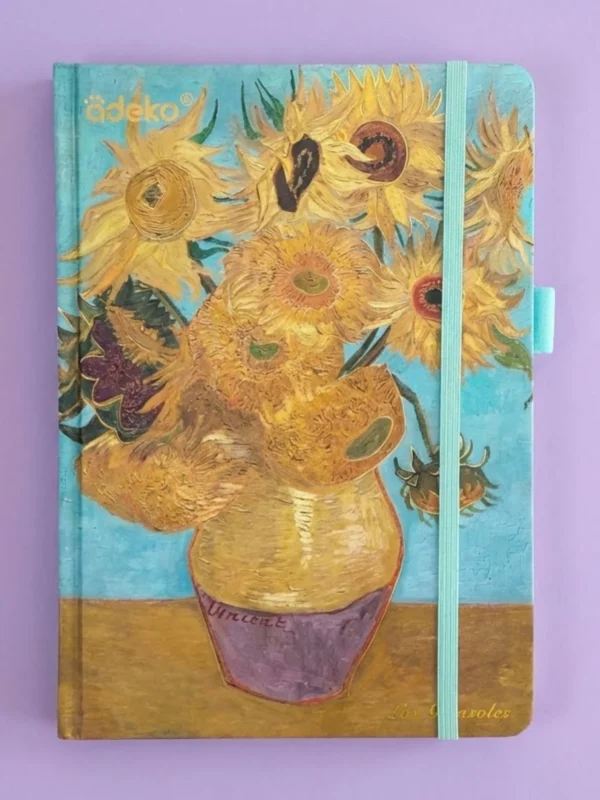 Cuaderno Frances 100 Hojas de Rayas con Diseños Obras Van Gogh