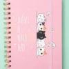 Libreta Tamaño Frances con 60 Hojas de Raya y 9 Blocs de Notas Adhesivas Diseños Gato Cute
