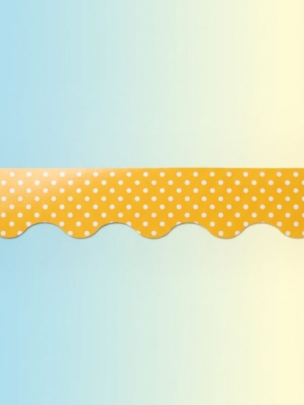 Cenefas amarillas de puntos blancos