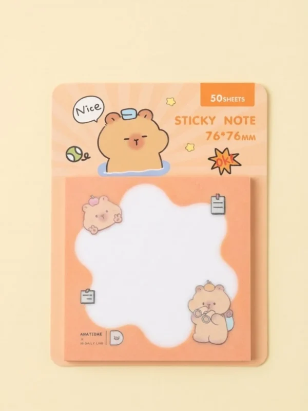 Bloc de Notas Adhesivas Transparentes Diseño Capybara