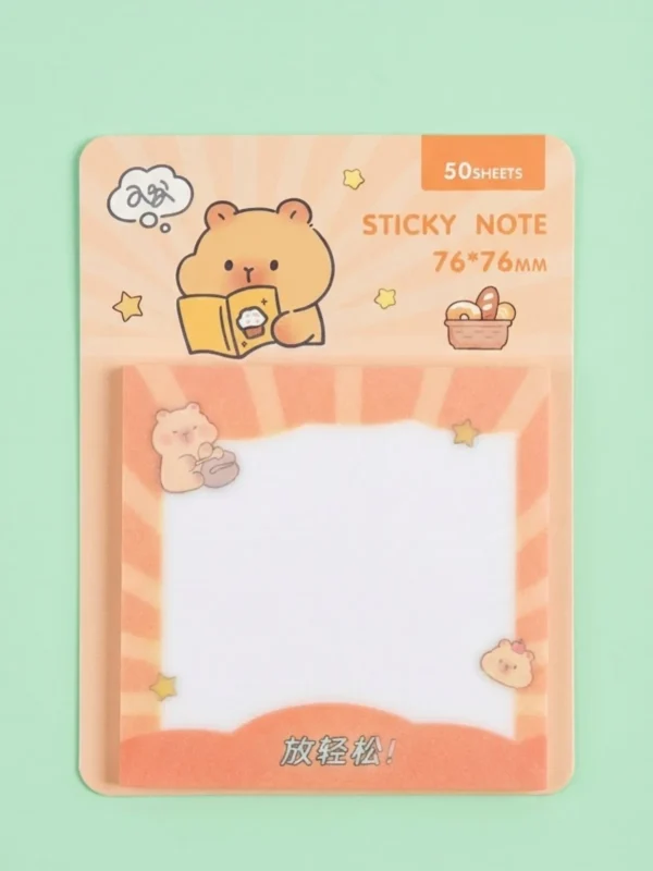 Bloc de Notas Adhesivas Transparentes Diseño Capybara