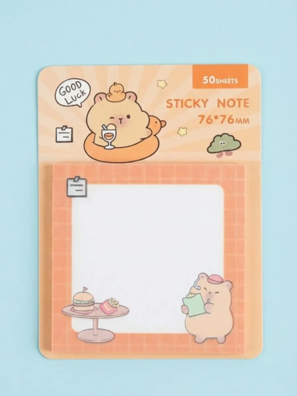 Bloc de Notas Adhesivas Transparentes Diseño Capybara