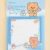Nota Adhesiva Transparente con Brillos de 50 Hojas Diseño Osito Kawaii Colorido