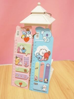 STI-030_1920X2560px Planilla de Notas Adhesivas con Regla Kawaii