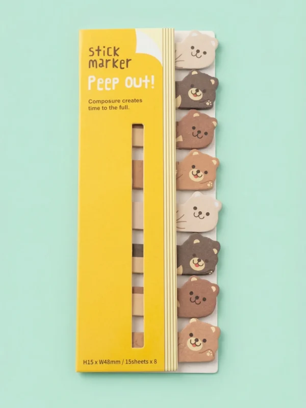 Stick Marker Notas Adhesivas Cachorro Amarillo