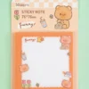 Nota Adhesiva Transparente con Brillos de 50 Hojas Diseño Osito Kawaii Colorido